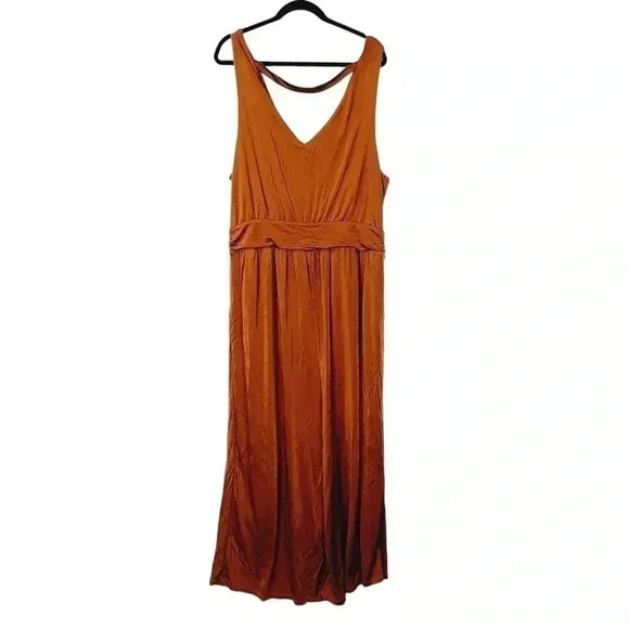 ❤️Host Picks❤️Anthropologie Maeve Enchantment  Copper Rust Jumpsuit XL NWT $170 - Picture 5 of 11